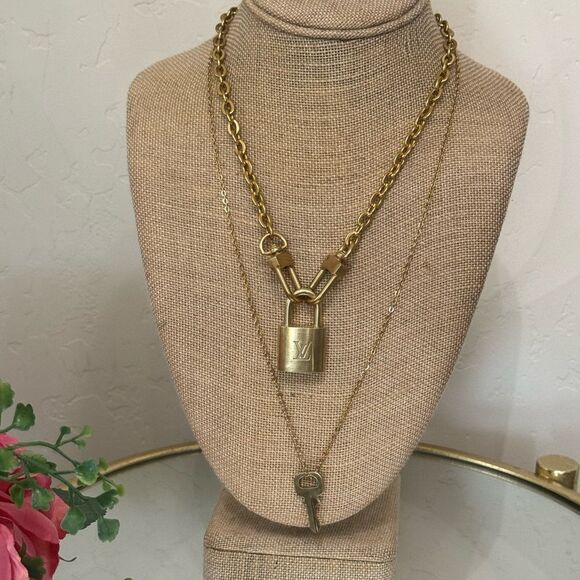Louis Vuitton Lock and Key Necklace Set #320 - Picture 1 of 7